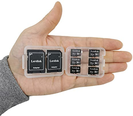 Lerdisk 6er-Pack Micro SD Karte 32GB U3 V30 A1 Class 10 | 4K Video für Drohnen, Dashcams & Android-Geräte | IP65 Wasserdicht (32GX6)