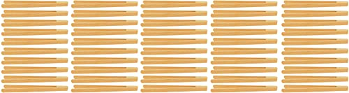 teemando® 50 X Marken Holz-Grillzange 40 cm (10333) aus Buchenholz für Wurst, Steaks und Gemüse. Die Bratwurst-Pinzette mit der Rillen-Fräsung