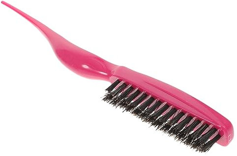 POPETPOP Spazzola Districante Professionale Con Setole Di Cinghiale Ergonomica e Punta Affusolata Per Styling Delicato e Volume Per Parrucchieri e Uso Personale Colore Nero Compatto e Porta