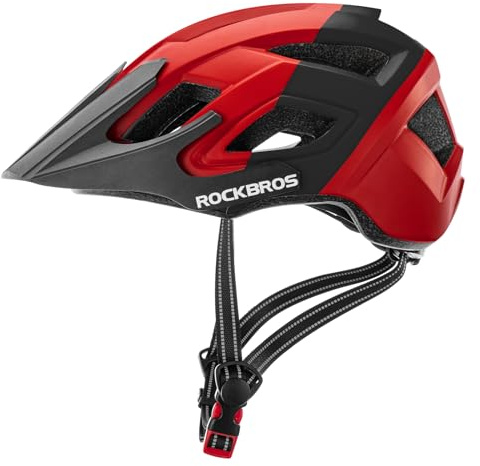 ROCKBROS Fahrradhelm Sicherheitshelm Radhelm für Männer und Frauen Mountainbike und Straßenrad Zubehörteile Einheitsgröße 56-62 cm