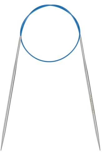Coopay 1 Pièce Aiguille à Tricoter Circulaires 3,0mm, Aiguilles Circulaires Tricot 60cm de Long, Aiguille Circulaire en Métal avec Fil Flexible pour Tricoter Bonnet, Chaussettes, Pulls, Manches