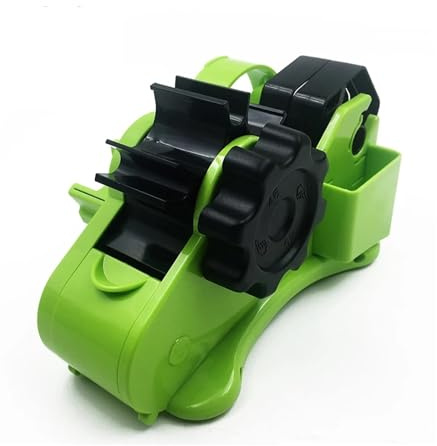 Distributore di nastro adesivo, Distributore automatico di nastro adesivo integrato multifunzionale, macchina for la segmentazione del tenuta per spedizioni, scuole(Green,35cm)