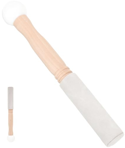TOGEVAL Mazo para Cuenco Tibetano de Madera y Caucho Palo de Cuenco Sonoro Pequeño Accesorio para Cantores en Meditación y Relajación Adecuado para Instrumentos Budistas