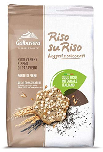 CRACKER GALBUSERA RISO SU RISO VENERE E SEMI DI PAPAVERO 200 GR CRACKERS SNACK