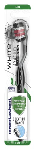 Mentadent Spazzolino Mentadent, White System Carbone, Confezione da 1