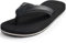 Harvest Land Mens Flip Flops Adults Thong Sandals for Beach/Pool with Comfy Arch Support Open Toe Summer Shoes Chocolate Black UK10