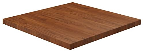 WIFESE 80x80x4cm Tischplatte Behandelte Eiche Couchtisch Tabletop Massivholzplatte Esstisch Holzplatte Massiv Tischplatte Massivholz Tischplatte Eiche Tischplatte Holz Quadratisch Dunkelbraun