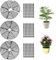 DOUSELLA 3 Stück Blumentopfgitter Schwarz Blumentopf Bodenschutz 30cm Blumentopf Abdeckung Kunststoff Blumentopf Schutzgitter mit Pfahlen Blumentopf Pflanzenschutzgitter für Kinder und Haustiere