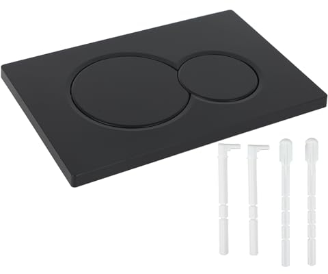 Drückerplatte WC, Betätigungsplatte, Drückerplatte Kompatibel mit Geberit Sigma01, Betätigungsplatte für WC Element (Schwarz)