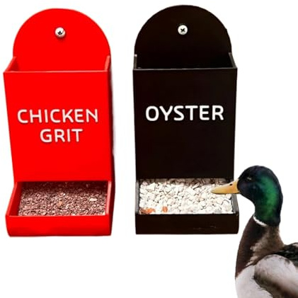Grit Feeder for Chicken Coop - Hangable Poultry Food Container - Hangable Chicken Feeding Trough for Farm Backyard, Duck Food Dispenser