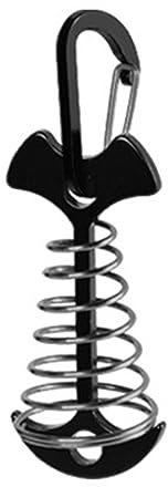 Luyismer Aluminum Alloy Fishbone Deck Anchors Peg Spring Guyline Tensioner Cord Adjuster Lightweight Plank Board Tent Stakes Adjustable Fishbone Anchors Portable Tent Anticorrosion