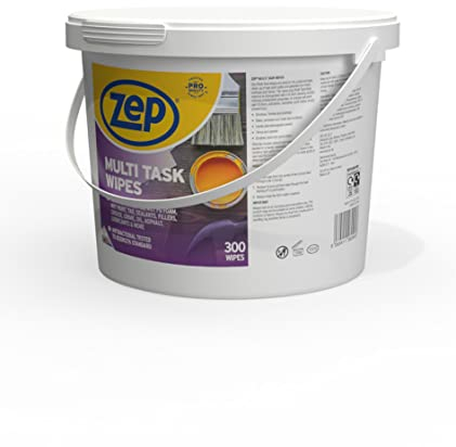 Zep Multi-Task Wipes - 300 Pack, Paint Remover Wipes, Stain Removal Wet Wipes, Hand Wipes, Multi Purpose Cleaner Wipes,Wipes Antibacterial Surface Cleaning, Big Wipes, car Wipes, Cleaning Wipes