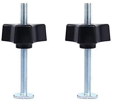 2 Sets M8 Nut Clamp Set Metal Quick Acting Hold Down Clamp Set T-Slot Clamp with T Screw and M8 Plastic Handle for T-Slot T-Track
