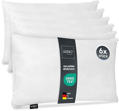 LILENO HOME Cuscino in Microfibra 50 x 70 cm, Lavabile Fino a 95 Gradi, Con Chiusura Lampo, Imbottitura per Letto o Decorativo, per Divano