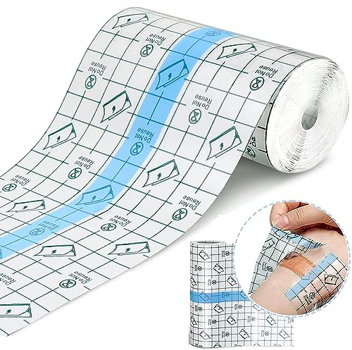 Cisixin Tatuajes Aftercare Vendaje Adhesivo, Vendaje Impermeable del Tatuajes, Transparente Cinta Adhesiva Médica, Adhesiva Heridas Vendaje, para Reparación del Tatuaje y Protege la Herida