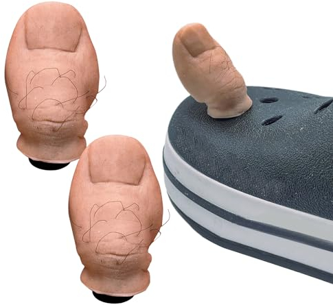 Smavles Zehen Für Crocs, 2Pcs Zubehör Sticker Lustige Schuh Charms, Mini 3D Stereoscopic Toe Funny Croc Zubehör, Fake Toe Clog Schuhe Charms Für Kinder Erwachsene Und Karneval