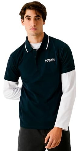 Pepe Jeans Polo con Logotipo para Hombre, Azul (Azul Dulwich), S