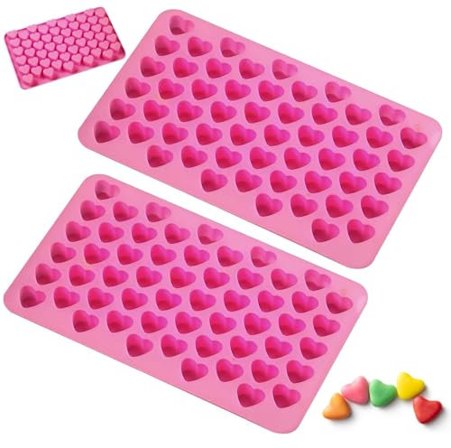 2 Moldes De Silicona En Forma De Corazón, Moldes Para Hornear, Accesorios De Bricolaje, Moldes Para Chocolate, Moldes Para Cubitos De Hielo, Moldes Para Dulces, Moldes Pequeños De Silicona