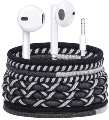 URIZONS in-Ear Écouteurs Jack 3.5mm Ecouteurs - Microphone et Contrôle du Volume, Casque Câble Tressé Coloré, Anti-Salissure et Anti-Enchevêtrement, Compatible avec iPhone/Samsung et Autres Appareils