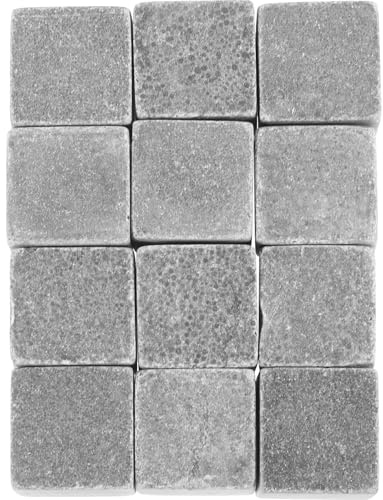 Toyvian 12Pcs Reusable Whiskey Stones Ice Cubes Set 2X2X2Cm Grey Marble Beverage Cooling Stones for Whiskey Wine and Drinks Chilling Gift for Enthusiasts