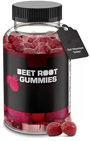 Granatäpple smak rödbetsgummi för uthållighet - prestanda, återhämtning - vegan, icke-GMO, glutenfria blandade bär