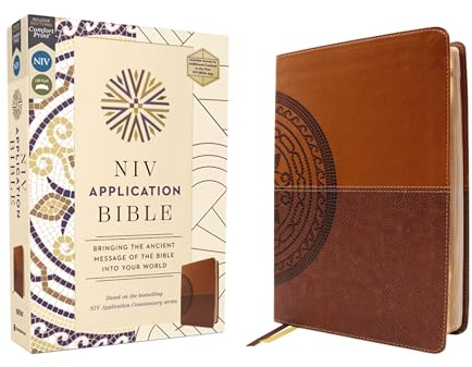NIV Application Bible, Leathersoft, Brown, Red Letter, Comfort Print: Bringing the Ancient Message of the Bible into Your World (NIV Application Commentary Resources)