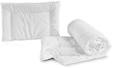 Sensillo set Piumino lettino mezza stagione 135x100 e cuscino 60x40 con imbottitura 200g in microfibra anallergico