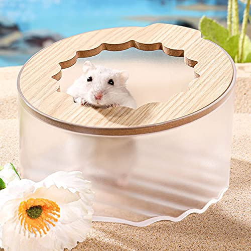 Hamster Sand Bath Box, Small Animal Bathroom & Digging Room, Easy to Clean, for Dwarf & Syrian Hamster, Gerbil
