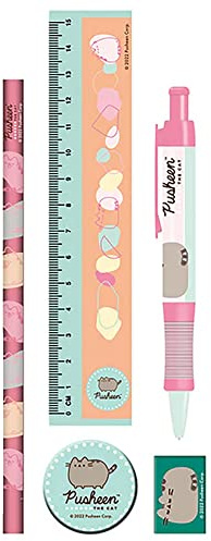 Pyramid Europe Pusheen/Hello Kitty Schreibset (Botanisches Design) 8.5 x 1.5 x 21cm - Offizielles Lizenzprodukt