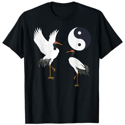 Grue blanche Tai Chi Yin, Yang, Qi Gong, Oiseau blanc chinois T-Shirt