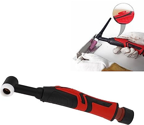 Testa della Torcia per Saldatura TIG WP 17 - Testa Raffreddata Ad Aria con Superficie Zigrinata, Impugnatura Antiscivolo e Coda Girevole a 360°