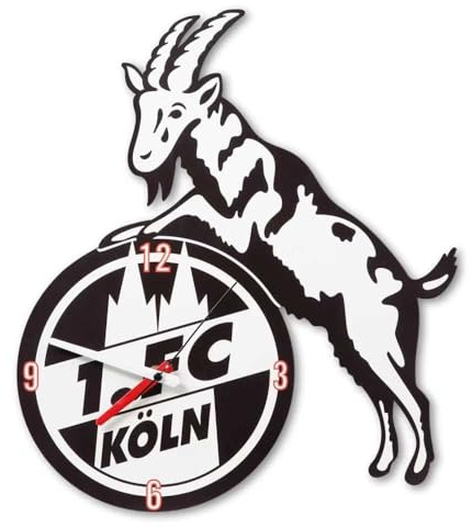 1. FC Köln Wanduhr - Logo - Metall Uhr