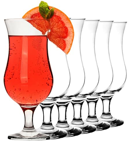 KIAPPO Cocktailgläser Set 460 ml - 6 Stück Longdrink und Cocktailgläser - Wassergläser - Hochwertige Gläser für Cocktails, Desserts und Smoothies