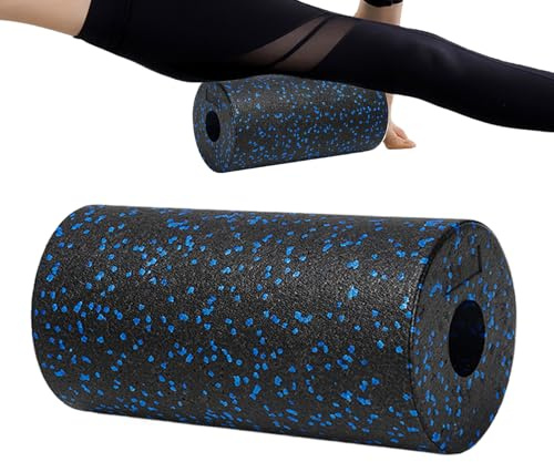 Rodillo de masaje para fascia (30 x 15 cm), rodillo de fitness para automasaje de espalda y piernas, rodillo de masaje eficaz para entrenamiento funcional, dureza media, para yoga, pilates y
