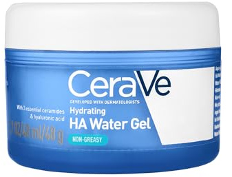 CeraVe, Aqua-Gel Hydratant, Hydratation 72H, Crème Hydratante Visage, Tous Types de Peaux Même Mixtes et Sensibles, A Base d'Acide Hyaluronique, Niacinamide et Céramides, Texture Fluide et Légère