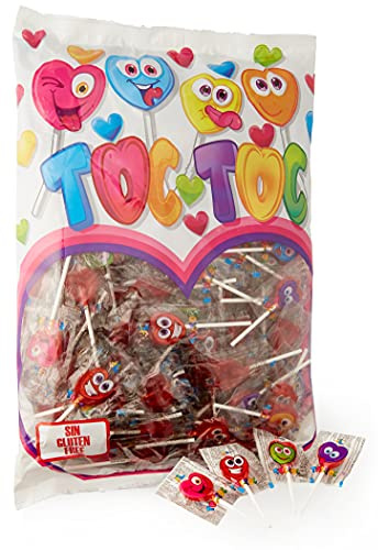 Cerise Toc Toc - Caramel avec du bâton - Lollipops coeur - 200 unités