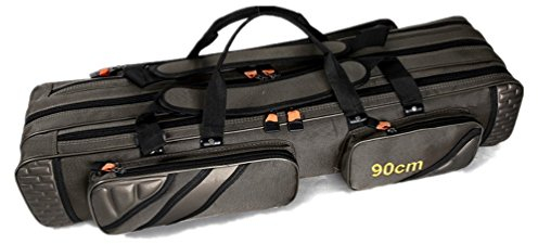 TentHome Angeltaschen rutentaschen Rutenfutteral Anglertasche Angelkoffer Angelrute Tasche mit 3 Fächern - Verschiedene Längen 90cm