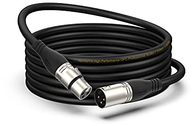 NUOSIYA XLR Kabel 6m 1Pack Mikrofonkabel, 3-Pin XLR Stecker auf Buchse Mikrofonkabel für Mikrofon, Verstärker, Mischpult, Lautsprecher