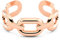 THIORA Ring Damen | Premium Edelstahl | Flexible Größe | Kettenglieder Style | Statement Gliederkette | Chain | Geschenk (Rosegold)