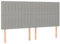 vidaXL 4X Kopfteil Polsterkopfteil Betthaupt Bettkopfteil für Bett Bettgestell Bettrahmen Schlafzimmer Bettzubehör Hellgrau 90x5x78/88cm Stoff