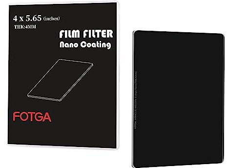 FOTGA Nano 4x5.65 ND64 Neutral Density Filter, Optical Glass ND1.8 (6 Stops) Multi-Layer Coatings MC Cinema Square ND Filter for 4x5.65Inch Matte Box Filter Trays Holder Filmmaking Video Making