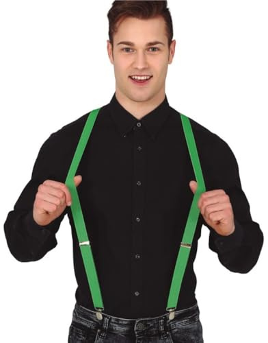 FIESTAS GUIRCA | Tirantes Verdes (Talla Única) - Accesorio de Disfraz para Fiestas y Celebraciones - Ideal para Carnaval, Halloween y Eventos Temáticos - Adultos Unisex - Verde