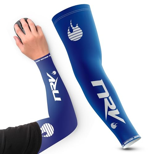 NRV Manchette de Compression Gaming Esport (Edition Performance) – Optimisez Votre Jeu avec Confort et Style – Conçu par des Joueurs Professionnels – Durable, Respirant et Sans Friction (Bleu, XL)