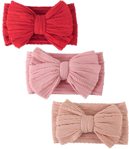 DRESHOW 3 Pezzi Fascia Per Capelli Bambini Neonata Elastica - Accessori Capelli Bambina