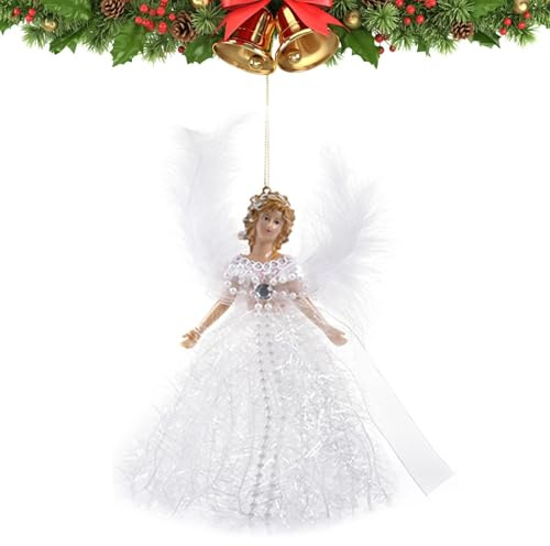 Decoración de ángel para árbol de Navidad, decoración de árbol de Navidad, ángel colgante de muñeca de Navidad, colgante de árbol de hadas, ángel de Navidad, decoración de ángel para árbol de Navidad