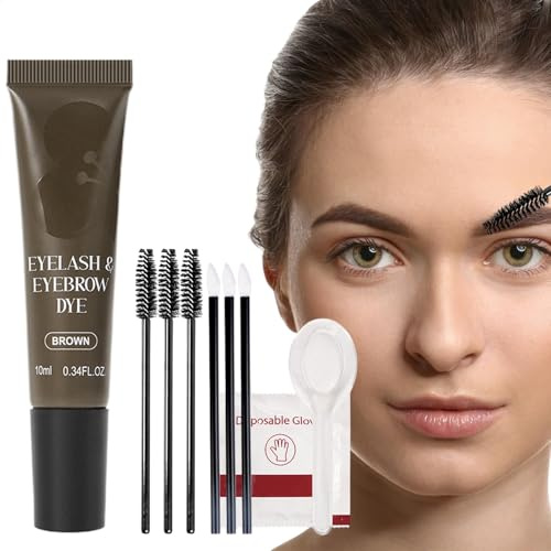 Set De Tinte De Cejas, Kit De Cejas De Tinte, Tinte De Cejas 2 En 1, Tinte De Pestañas De Larga Duración, Fórmula Impermeable A Prueba De Manchas, 10 Ml, Para Hogar, Viajes, Citas, Uso Profesional De