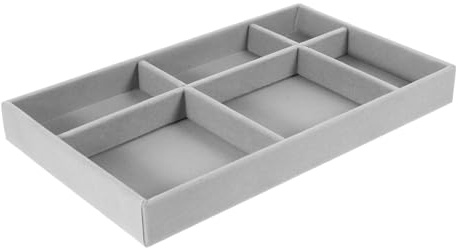 VILLFUL Plateau À Bijoux, Plateau De Rangement Pour Bijoux, Support À Bijoux, Plateau De Rangement Pour Bijoux, Présentoir À Bagues, Organisateur De Bijoux, Insert De Tiroir, Organisateur