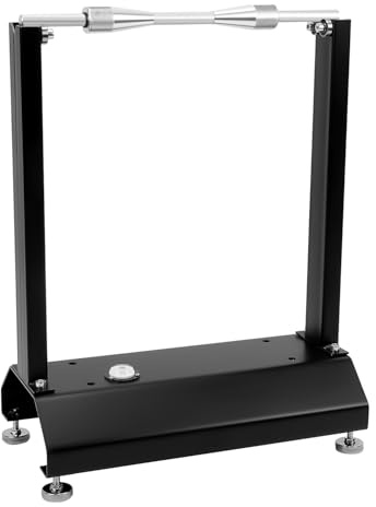 FLASHEVER Motorcycle Wheel Balancing Stand Heavy Duty Truing Stand | Portable Steel Paddock Stand, Rotating Adjustment, For Wheel Balancing, Fits Most Motorcycles & Bicycles, Non-Slip Base