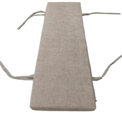 Non-Slip Outdoor/Indoor Bench Cushions 14x14x2in, Rectangular Seat Pads with Zipper for Deck Chairs, Beer Tents, Swings - Light Khaki, Perfect for Home & Garden