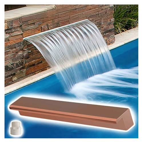 Kit de fuente de piscina de acero inoxidable con vertedero de cascada montado en la pared para jardín al aire libre Características del agua